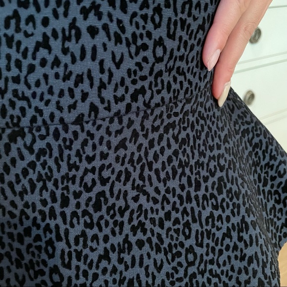 ALICE + OLIVIA navy leopard print mini dress - Picture 6 of 7
